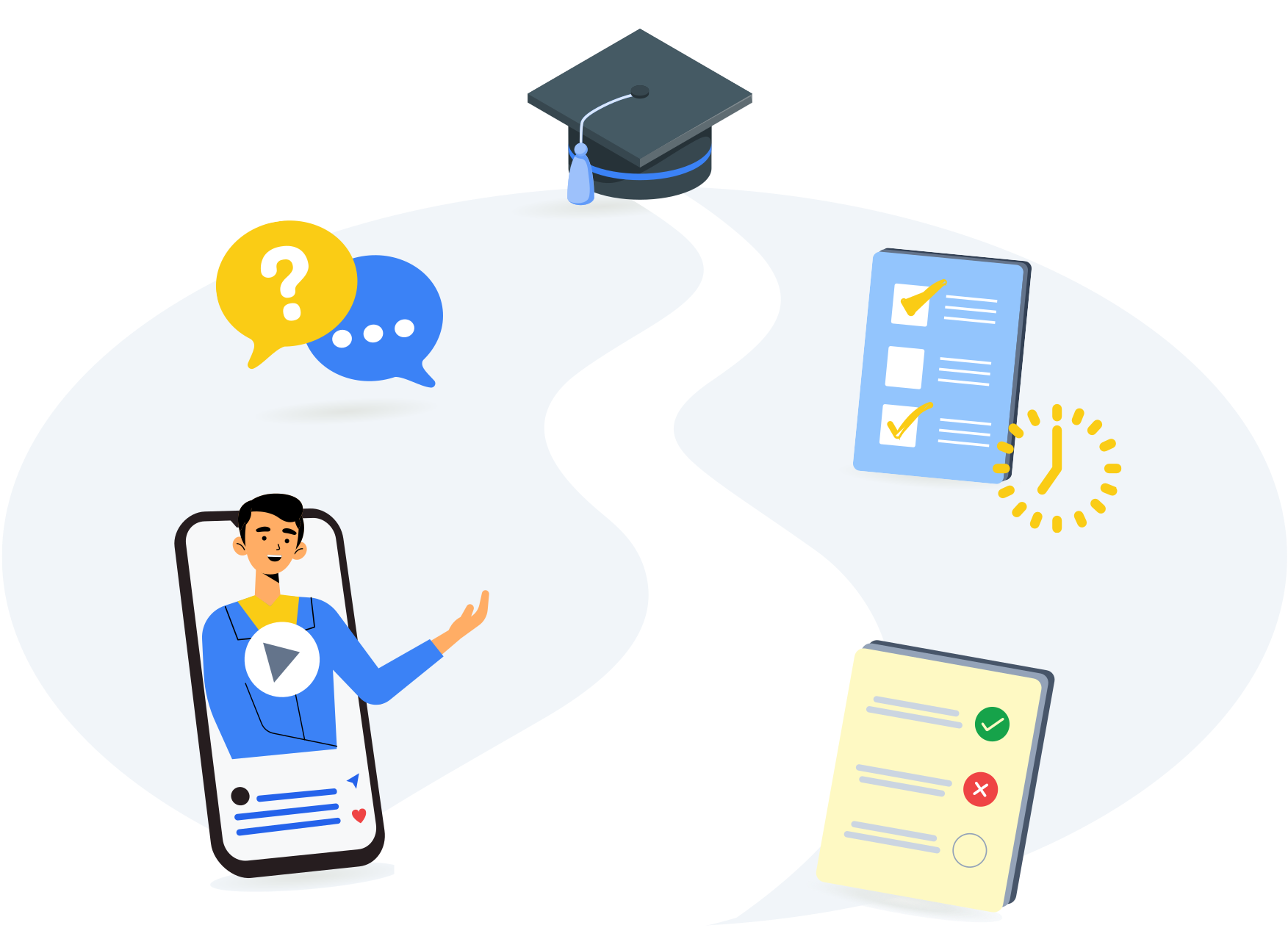 Students learning online